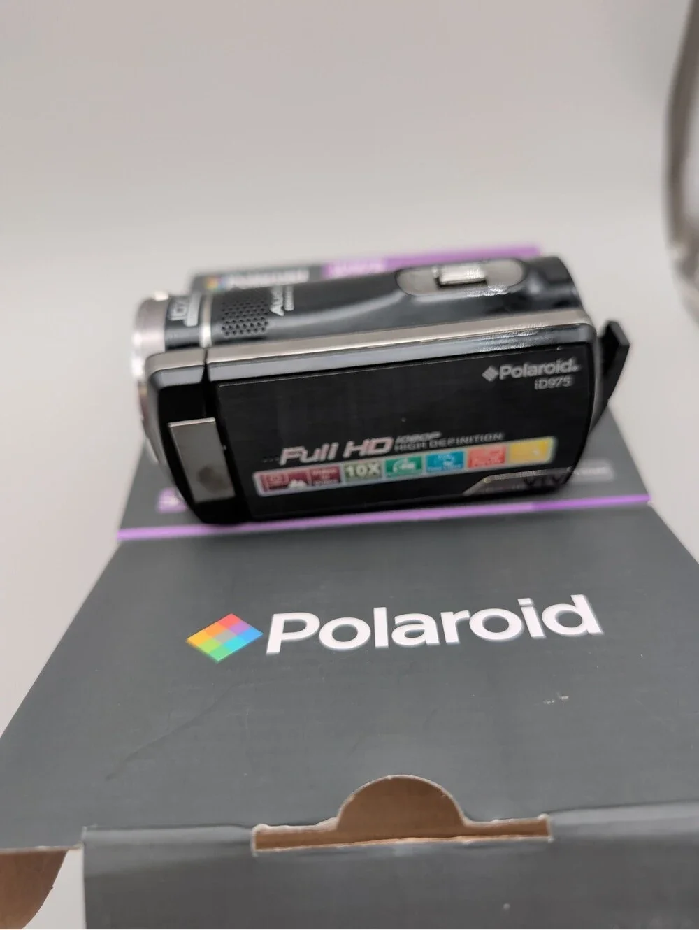 Polaroid iD975 Dual Shot Full HD Video Camera w/16MP Needs Battery Fully Tested